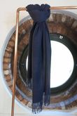 Highland Cotton Cashmere Scarf Navy /20=